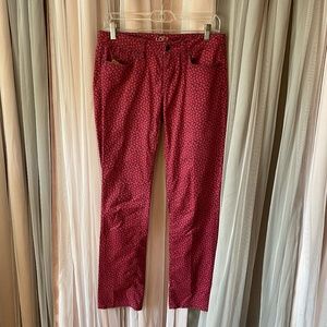 Ann Taylor Loft Pink Paisley Pants size 26/2